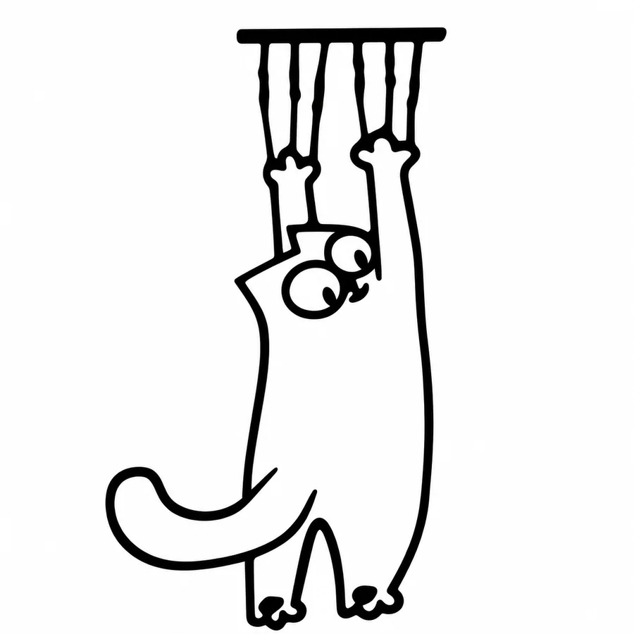 Hanging cat bookmark designed by Jotas3D
