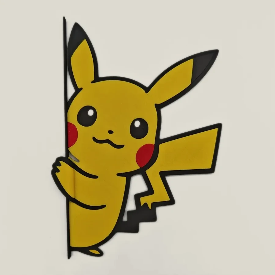 Pikachu wall art designed and 3D printed by Jotas3D